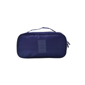 Travel Bra & Panty Organizer; Portable Underwear Organizer Zipper Storage Bag For Tie; Lingerie; Socks (Color: Navy)
