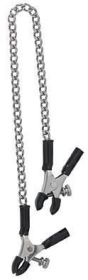 Adjustable Micro Plier Nipple Clamps With Link Chain Silver (SKU: SPF31)